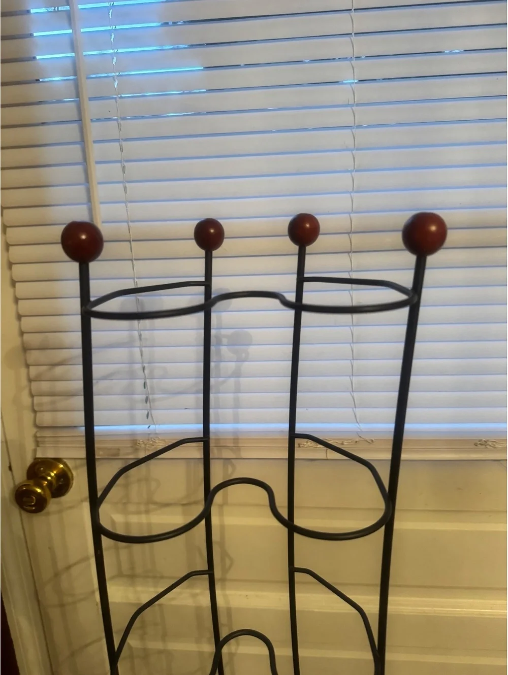Vintage Wave Style 110 CD Storage Tower Metal Rack Wood Base 52 Inch